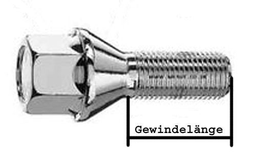 Radschraube M12x1,25 22mm Kegelbund 60° SW19