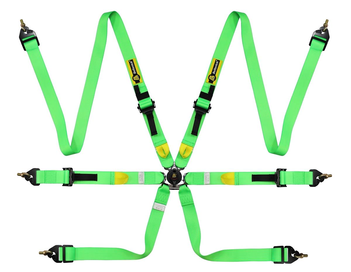 Beltenick FIA 2-2 HANS Gurt HyperLight FIA 8853-2016 Farbe: Neon Grün 2024  