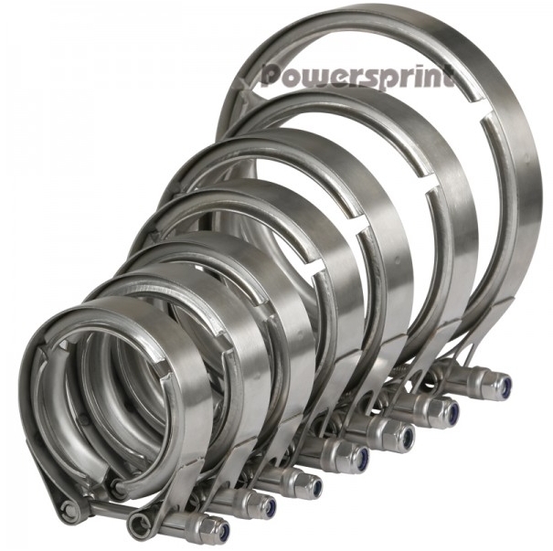 Powersprint Edelstahl Auspuff Schnellverschluss V-Band T-Bandschelle für 60mm