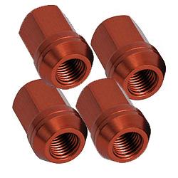Aluminium Radmutter M12x1,5 offen (4 Stück) rot eloxiert