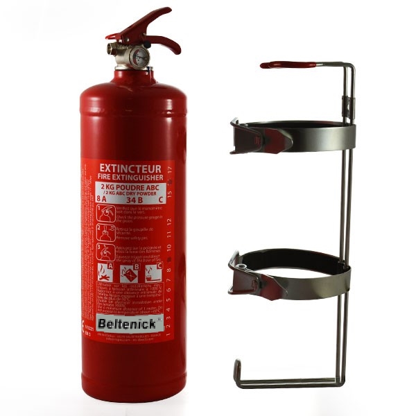 Beltenick Stahl Handlöscher 2 kg Pulver mit Schnellauslösesystem