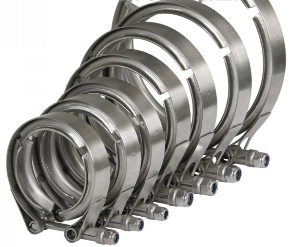 Powersprint Edelstahl Auspuff Schnellverschluss V-Band T-Bandschelle für 89mm