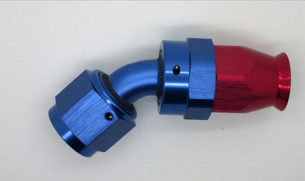 JIC Anschluss 45° Dash 08 JIC  3/4-16 für PTFE Schlauch Serie 600
